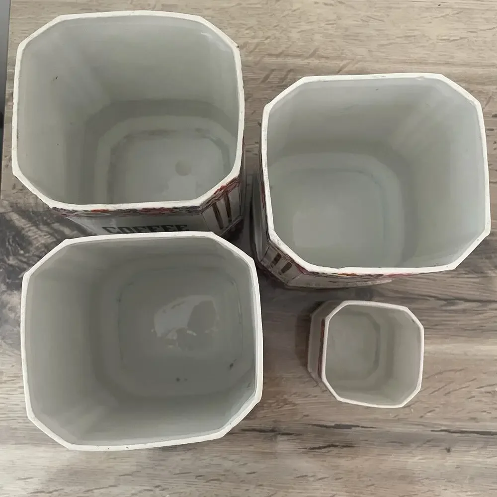 Vintage MZ Altrohlau Czechoslovakia CMR coffe Tea Canister set kerag Carlsbad